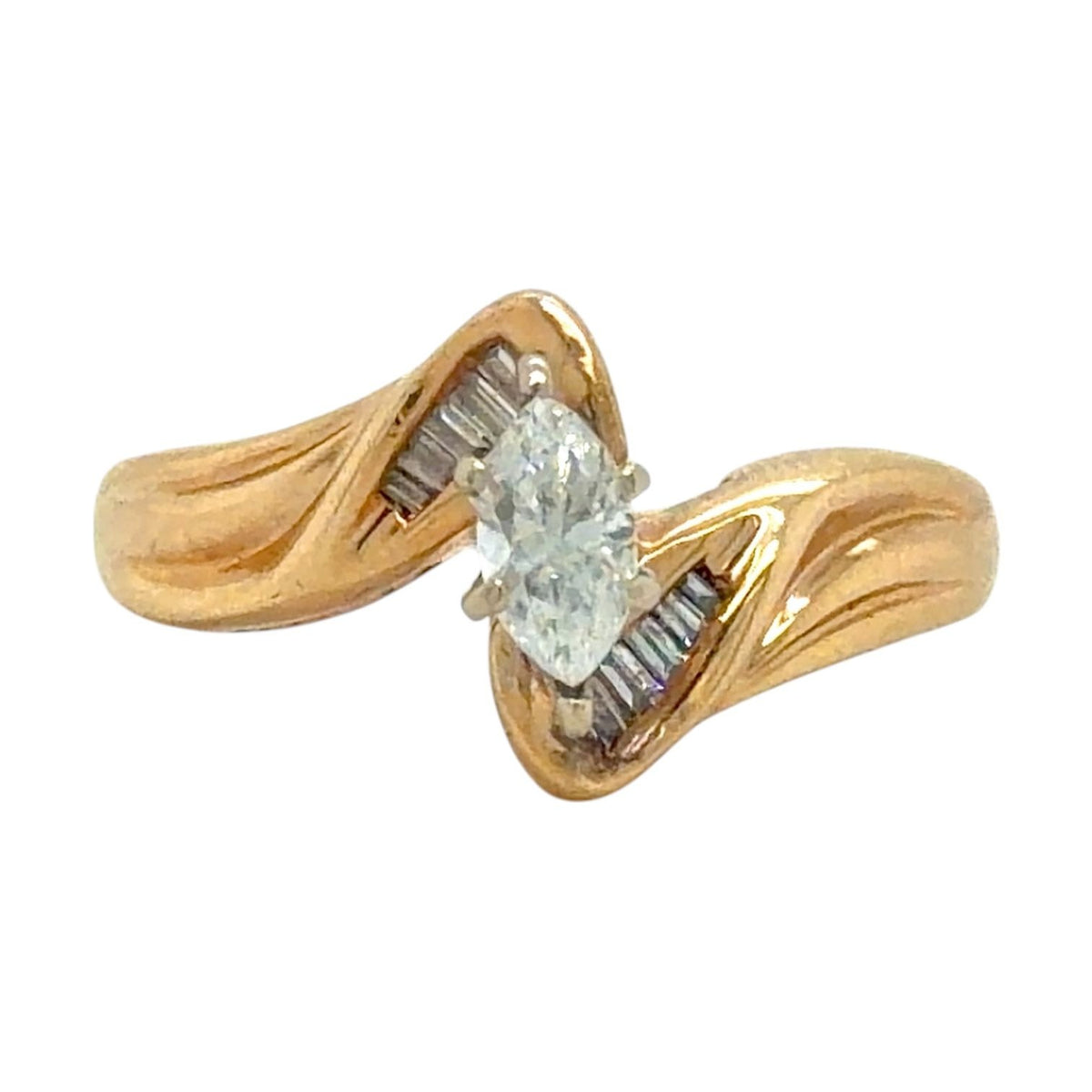 1/3ctw Diamond Engagement Ring 14k Yellow Gold 4.3g Size 5.75