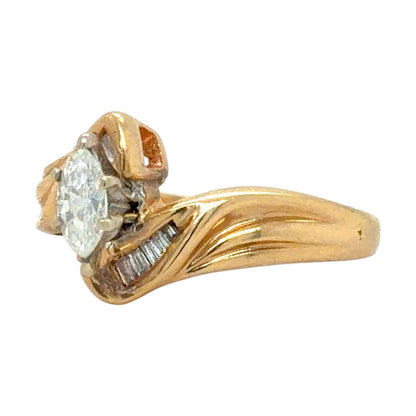 1/3ctw Diamond Engagement Ring 14k Yellow Gold 4.3g Size 5.75