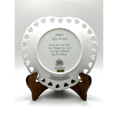 Precious Moments Porcelain Plate Sealed With A Kiss