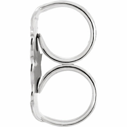 14K White Gold Ultra-Lightweight Friction Earring Back with 4.2 mm Pad