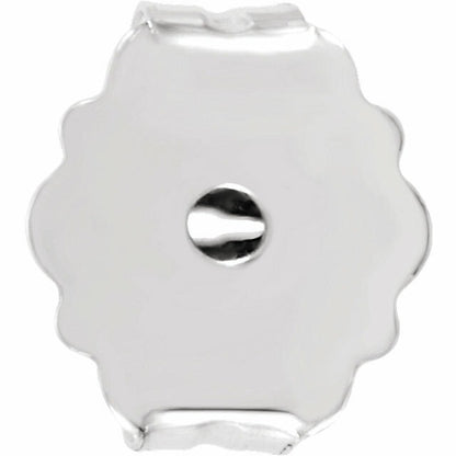 14K White Gold Ultra-Lightweight Friction Earring Back with 4.2 mm Pad