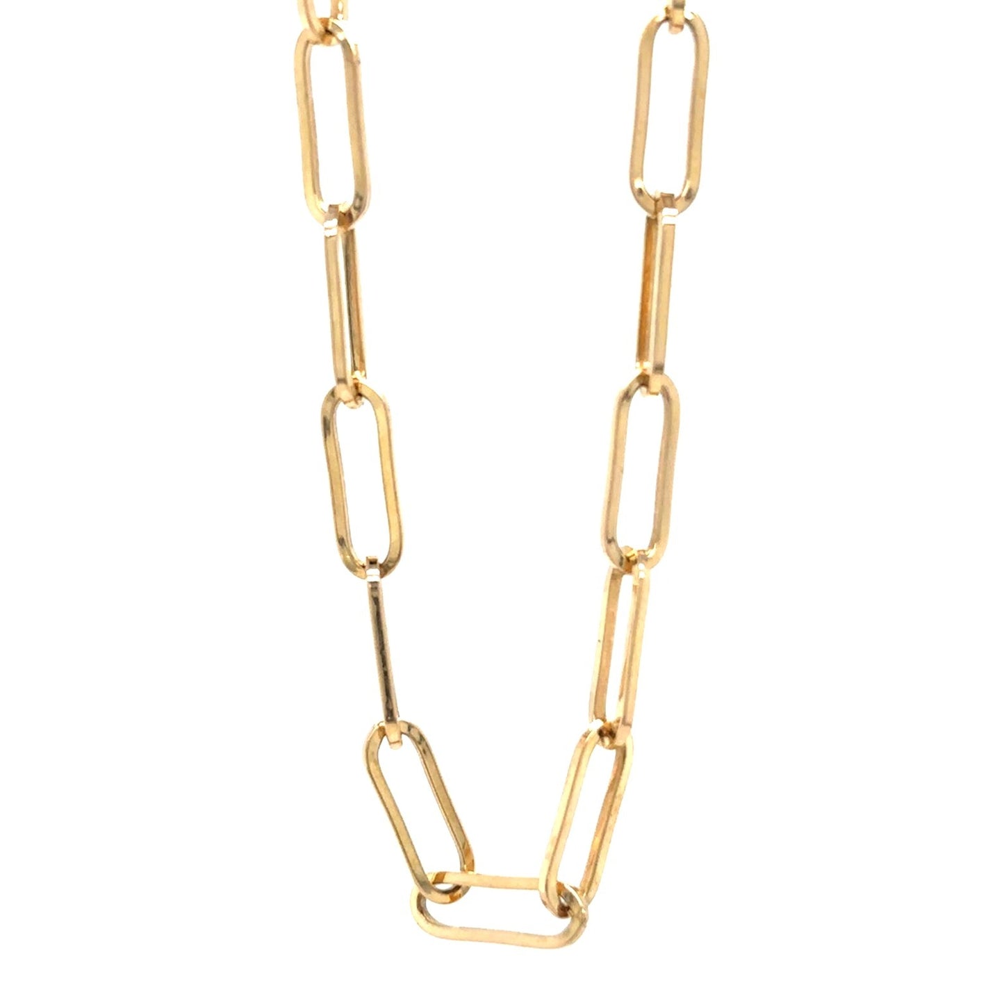 14k Yellow Gold 20 inch Paper Clip Chain Necklace 8.1g