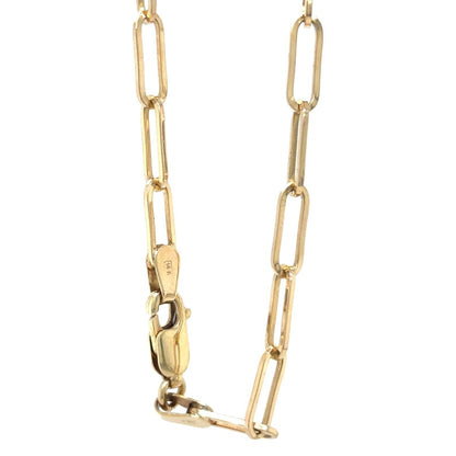 14k Yellow Gold 20 inch Paper Clip Chain Necklace 8.1g