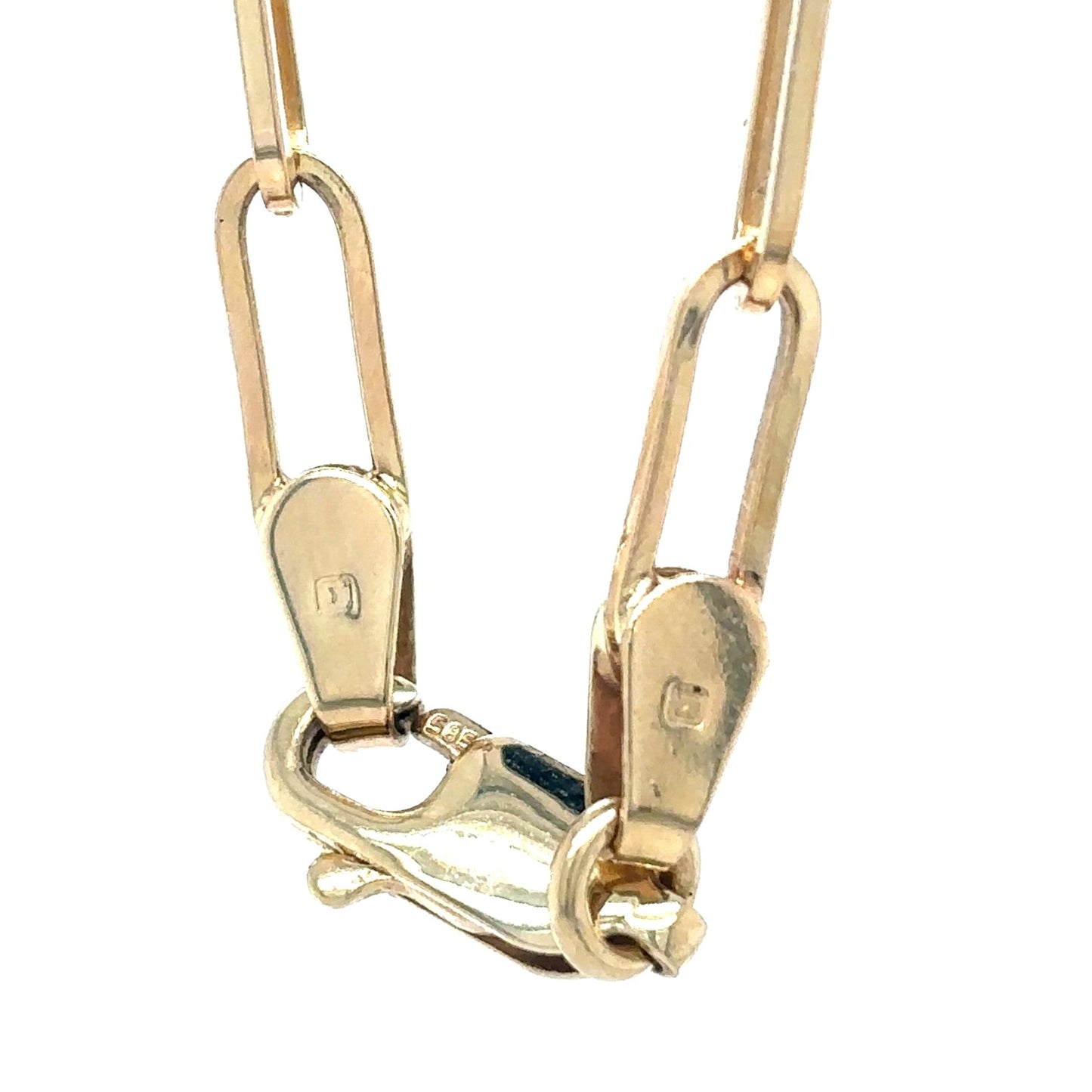 14k Yellow Gold 20 inch Paper Clip Chain Necklace 8.1g