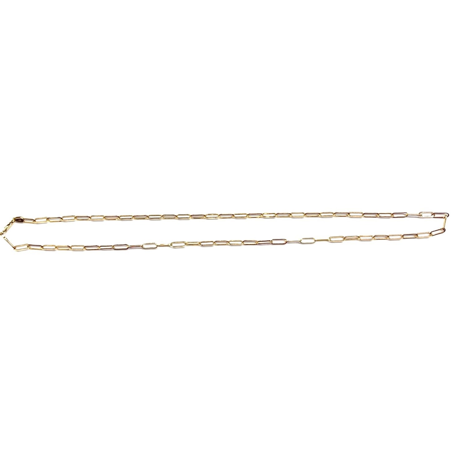 14k Yellow Gold 20 inch Paper Clip Chain Necklace 8.1g