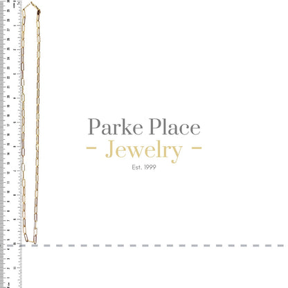 14k Yellow Gold 20 inch Paper Clip Chain Necklace 8.1g