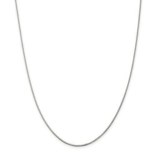Sterling Silver 1.25mm Box Chain Necklace 16"