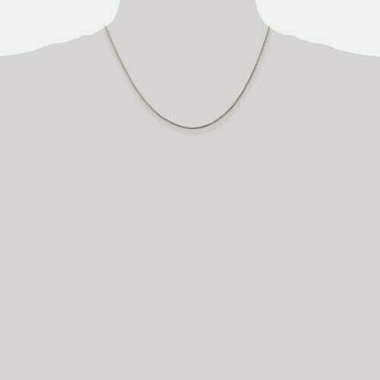 Sterling Silver 1.25mm Box Chain Necklace 16"