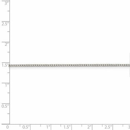 Sterling Silver 1.25mm Box Chain Necklace 16"