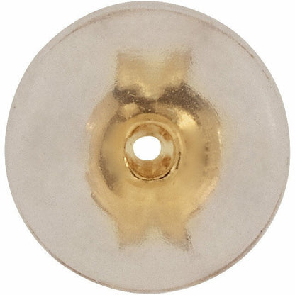 2- 14k Yellow Gold Silicone Padded Friction Earring Back with 5.7 mm Pad