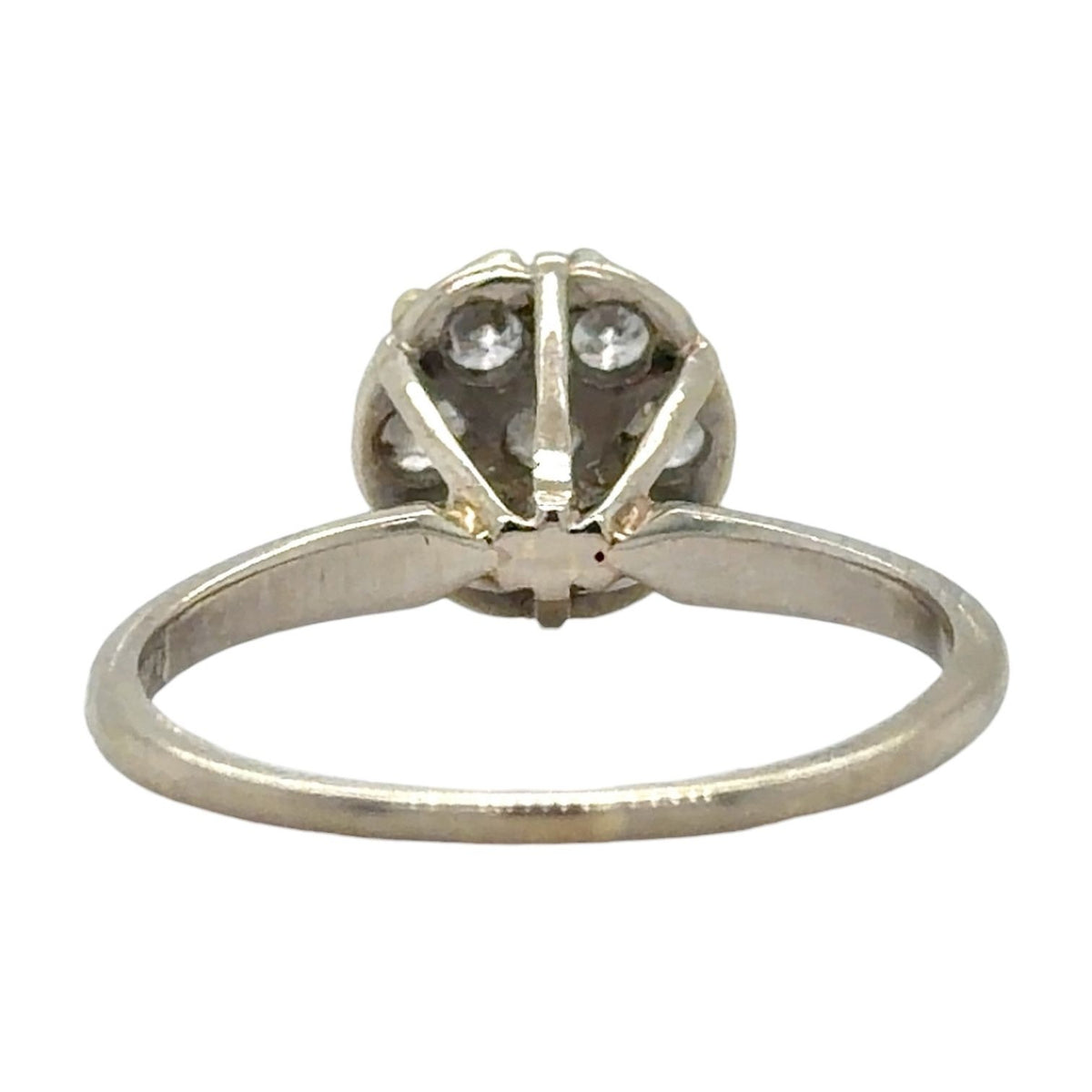 1/2ctw Diamond Cluster 14k White Gold Ring 2.5g Size 5.5