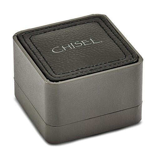 Chisel Stainless Steel Black Enameled Oval Cuff Links With Gift Box