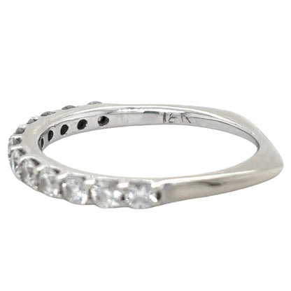 1/2ctw Diamond 14k White Gold Band Ring 2.3g Size 6