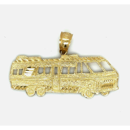 RV Motor Home Pendant 14K Yellow Gold 2.9g