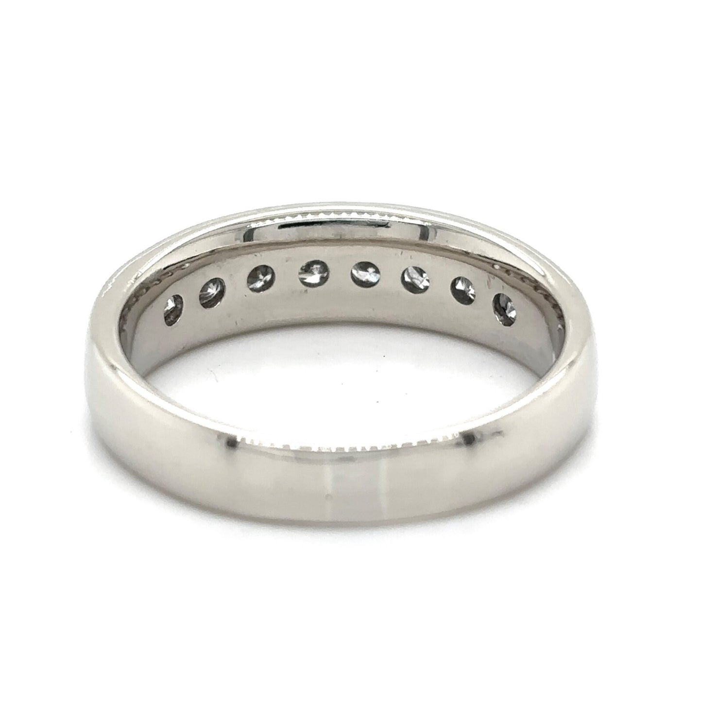 1 ctw Diamond Band Ring 14K White Gold 7.4 g Size 11.5