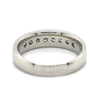 1 ctw Diamond Band Ring 14K White Gold 7.4 g Size 11.5