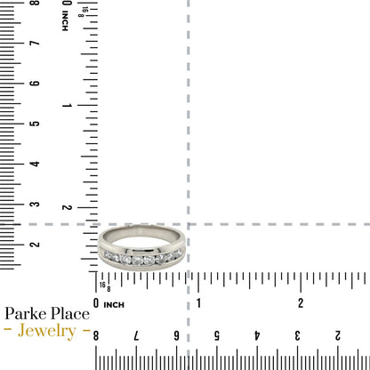 1 ctw Diamond Band Ring 14K White Gold 7.4 g Size 11.5