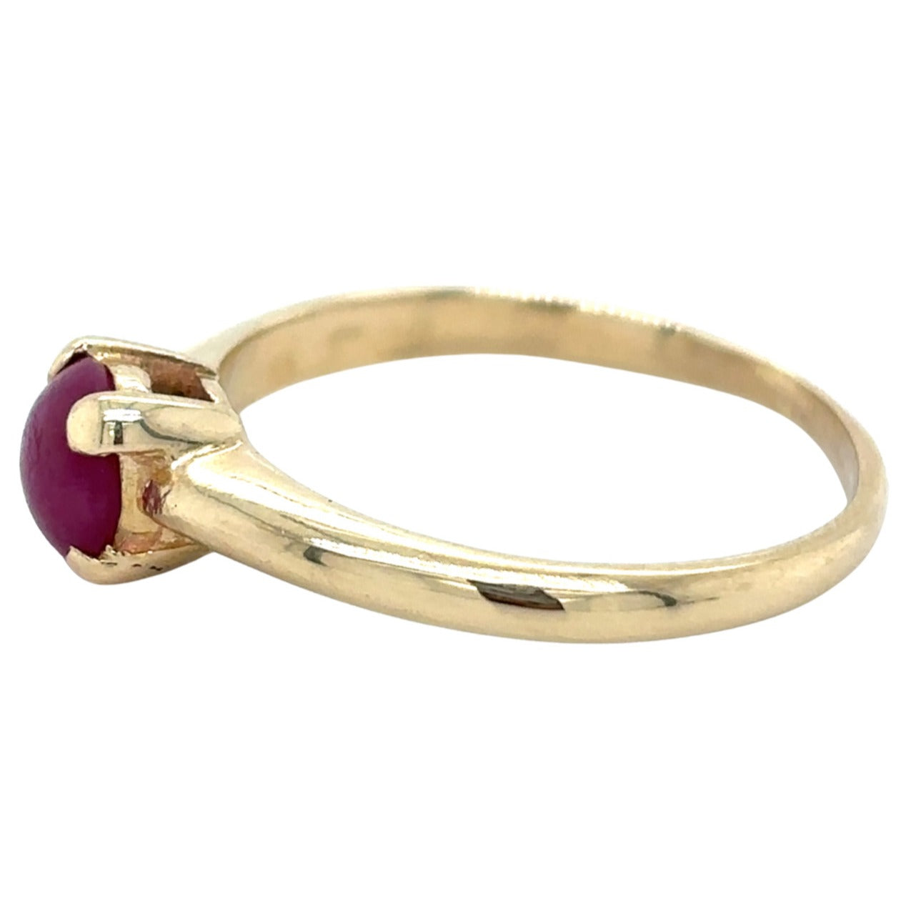 14k Yellow Gold Ruby Solitaire Size 6.75 Ring 2.3g