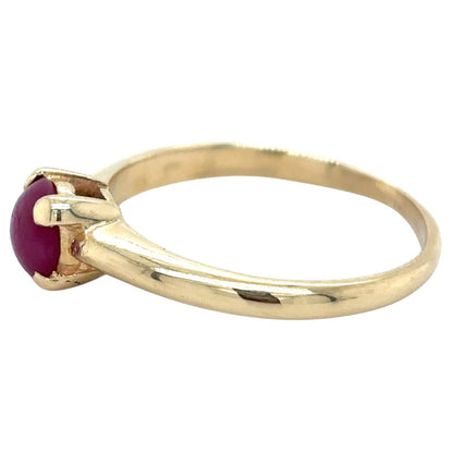 14k Yellow Gold Ruby Solitaire Size 6.75 Ring 2.3g