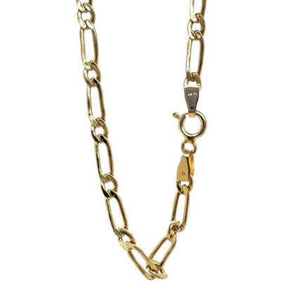14k Yellow Gold 24 inch Figaro Chain 4.3g