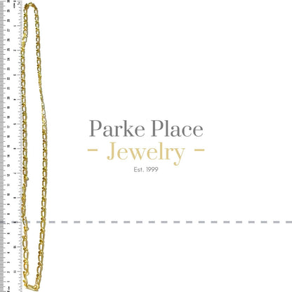 14k Yellow Gold 24 inch Figaro Chain 4.3g