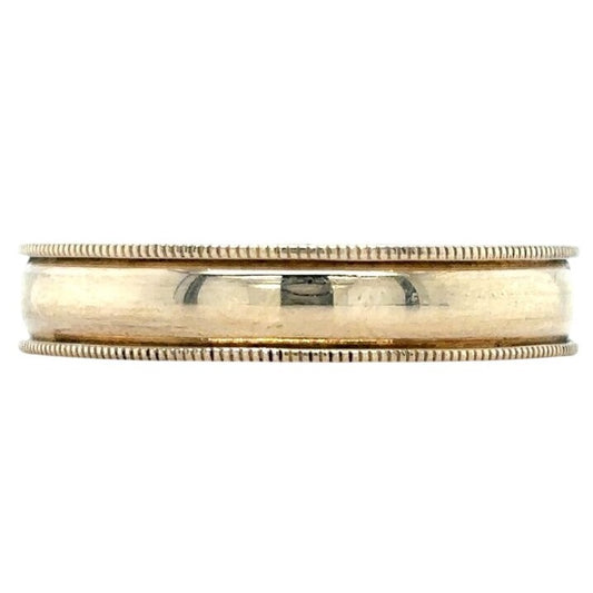 3.8mm Milgrain Wedding Band 10k Yellow Gold 2.2g Size 7.75