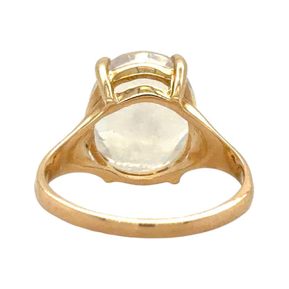 Opalite Solitaire 10K Yellow Gold Ring 3.0g Size 6.75