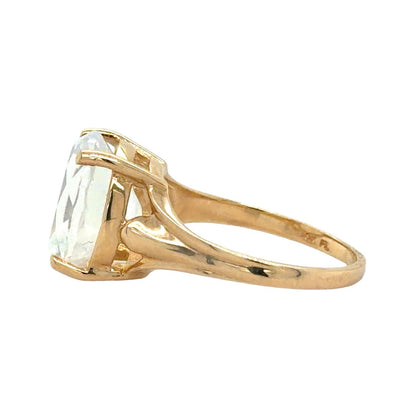 Opalite Solitaire 10K Yellow Gold Ring 3.0g Size 6.75