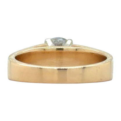 Cubic Zirconia Solitaire 14k Yellow Gold Ring 7.1g Size 7.25