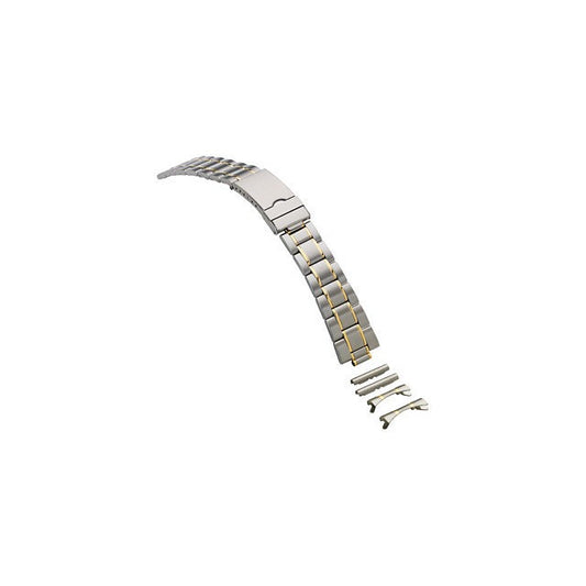 Mens 18-20-22mm Two Tone Multi End-Divers Link Watch Band
