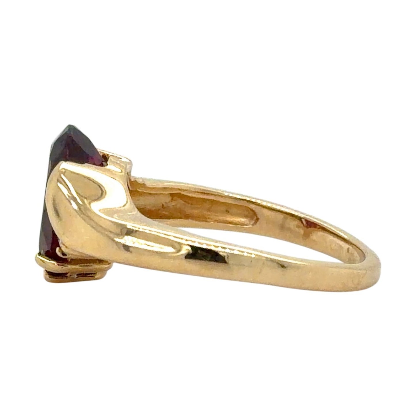 Amethyst & Diamond 14k Yellow Gold Ring 4.0g Size 6.25