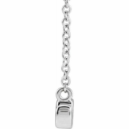 Sterling Silver "Mom" Script Necklace 18" inch