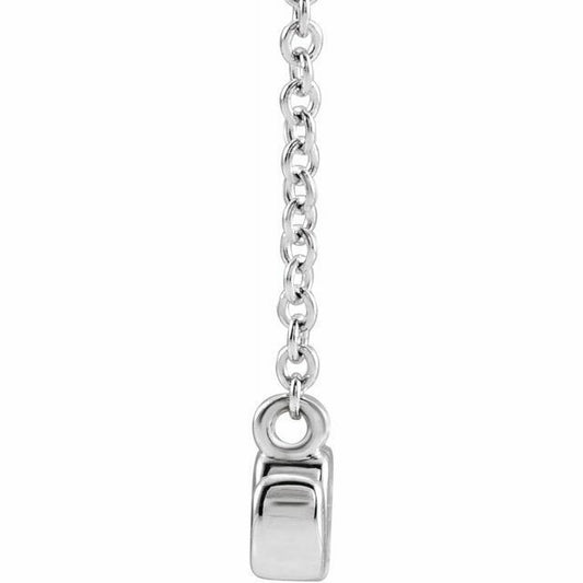Sterling Silver "Mom" Script Necklace 18" inch