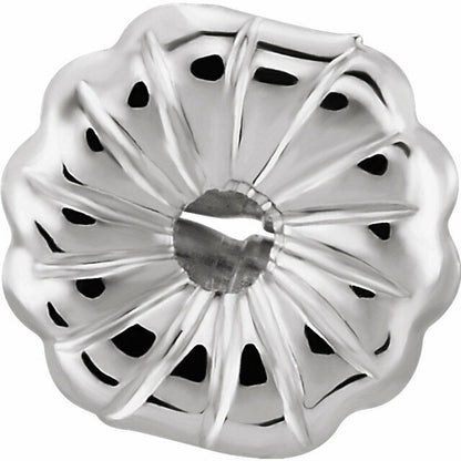 925 Sterling Silver Medium Weight Friction Earring Back 5.2 mm Pad Pair