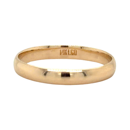 2.9mm 14k Yellow Gold Wedding Band Ring 1.9g Size 7.5