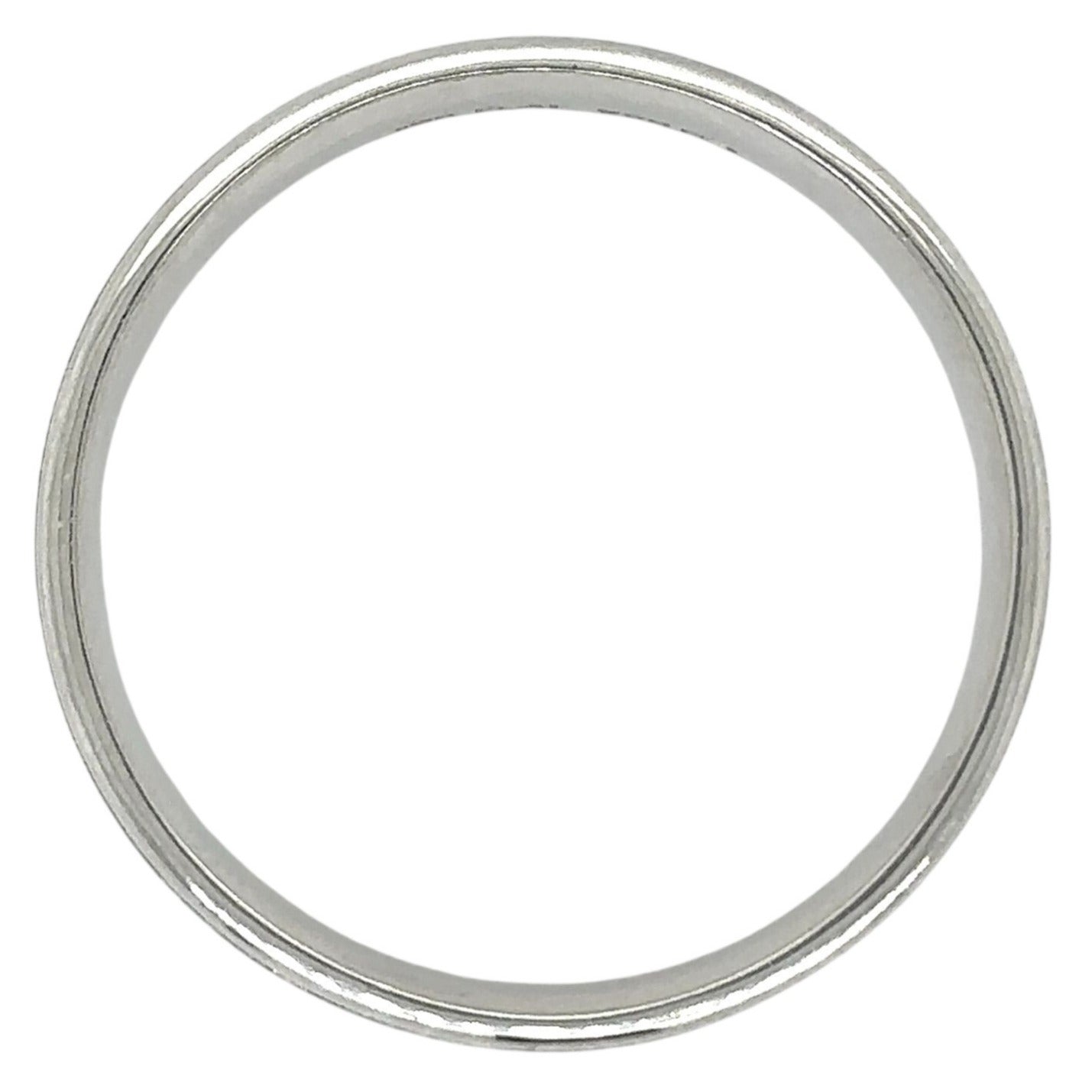 10k White Gold and Platinum 6.5mm Size 9.5 Band 8.1g