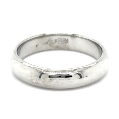 4.8mm Wedding Band Ring 14k White Gold 6.9g Size 9