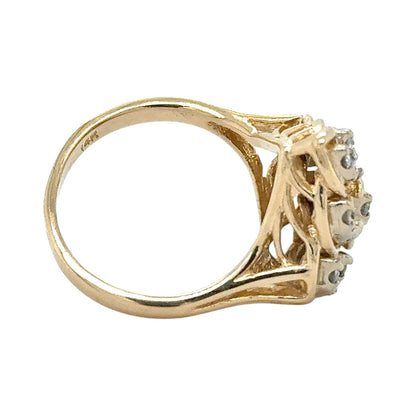 14K Yellow Gold 3/8ctw Diamond Ring 5.3g Size 6.5 (SI2-I1,G-I)