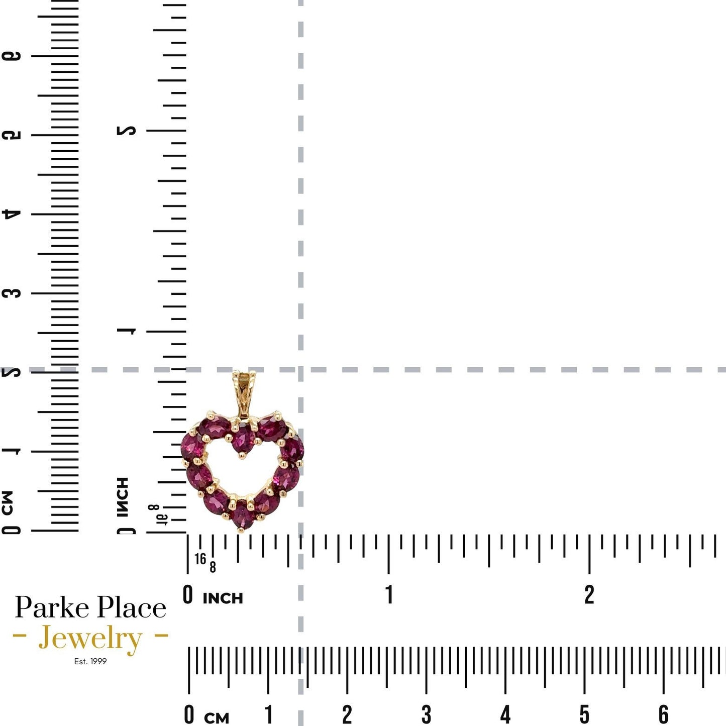 14k Yellow Gold Amethyst Heart Pendant 2.5g