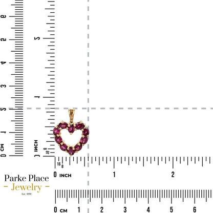 14k Yellow Gold Amethyst Heart Pendant 2.5g