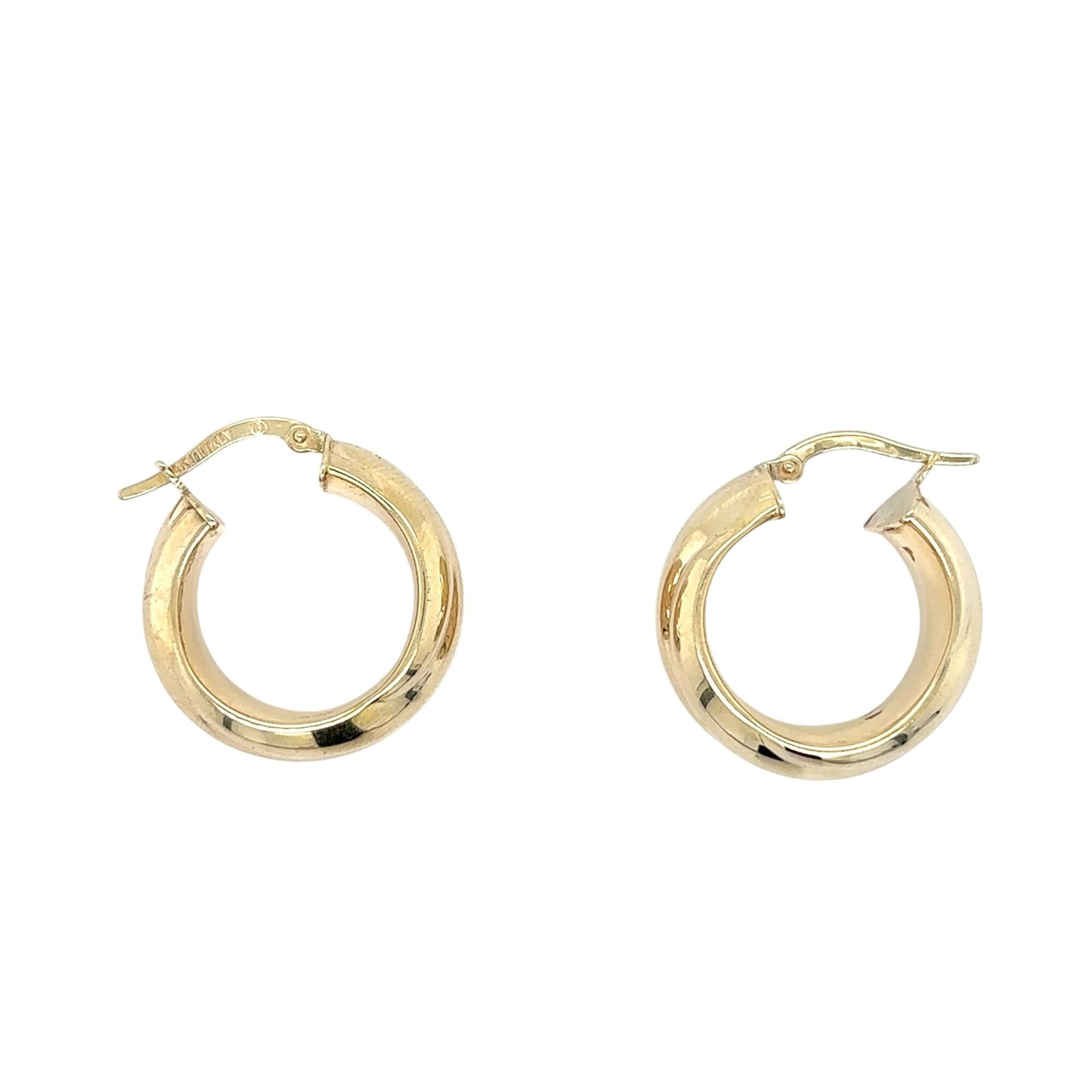 14K Yellow Gold Hoop Earrings 3.8g