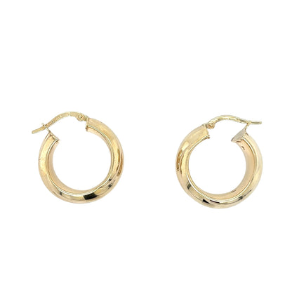 14K Yellow Gold Hoop Earrings 3.8g