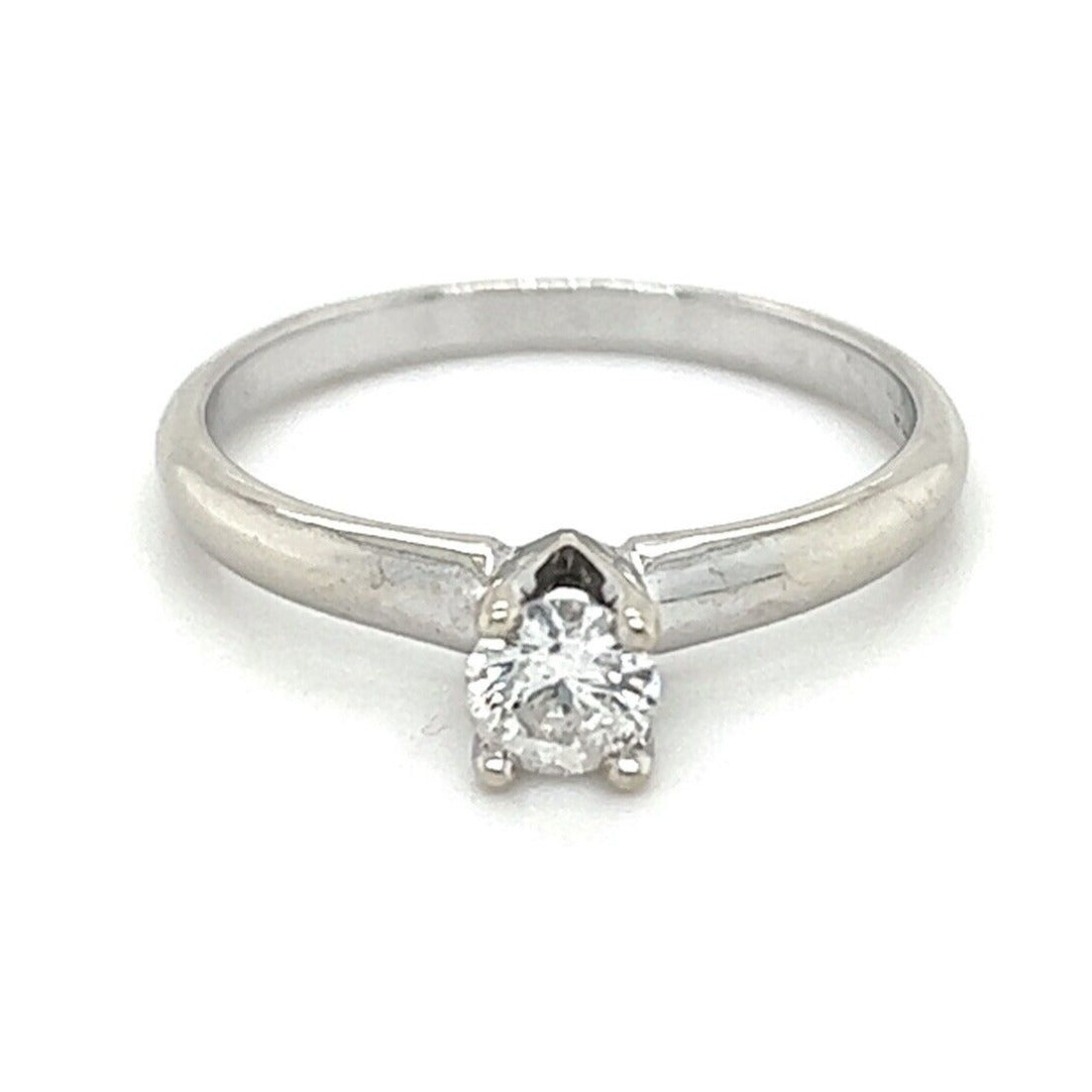 .23 CT Solitaire Diamond Engagement Ring 14K White Gold Size 6