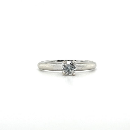 .23 CT Solitaire Diamond Engagement Ring 14K White Gold Size 6