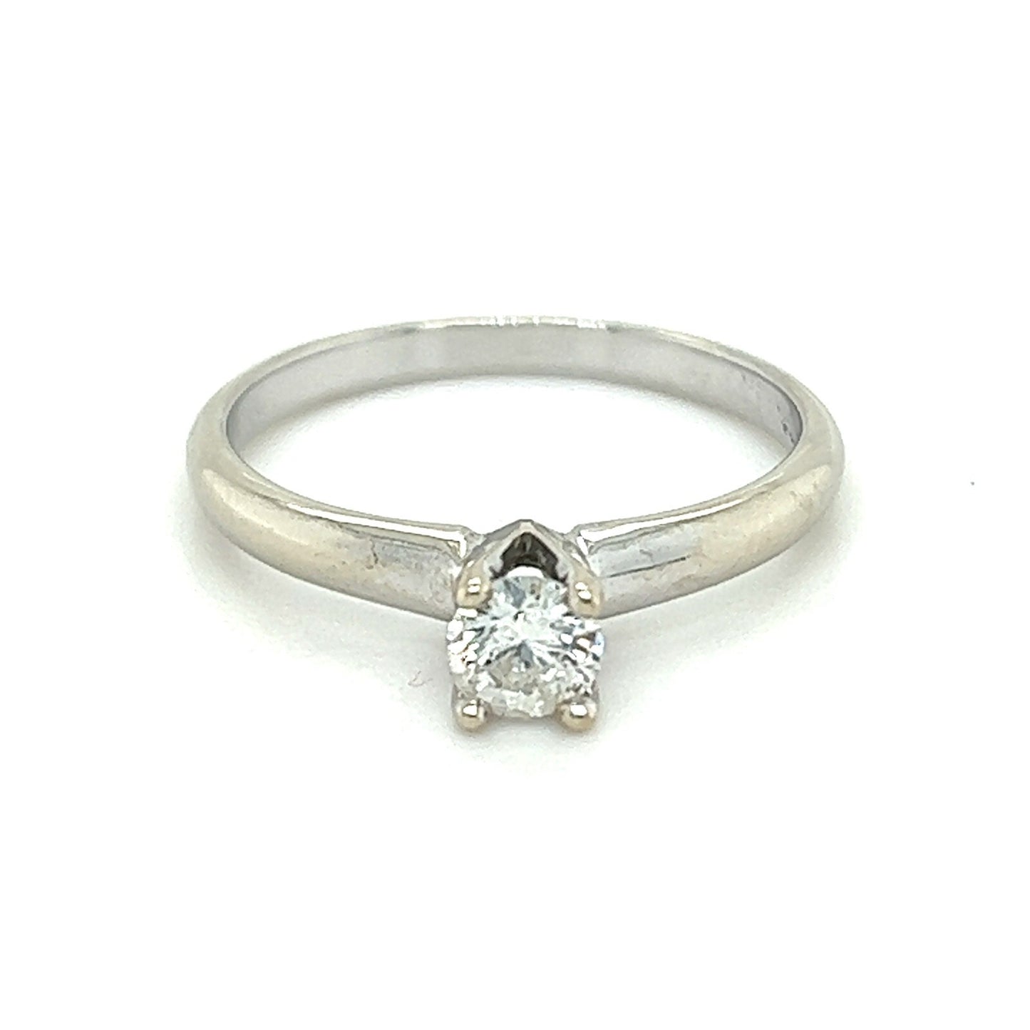.23 CT Solitaire Diamond Engagement Ring 14K White Gold Size 6