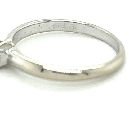 .23 CT Solitaire Diamond Engagement Ring 14K White Gold Size 6