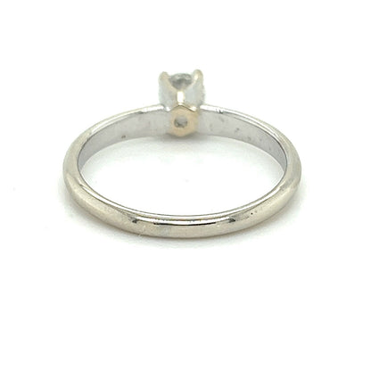 .23 CT Solitaire Diamond Engagement Ring 14K White Gold Size 6