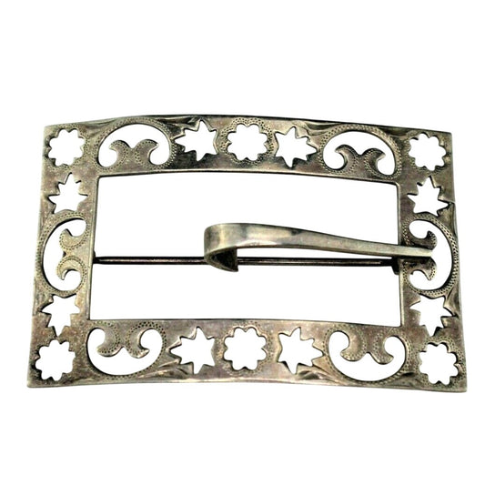Vintage Sterling Silver Buckle Pin 12.3g
