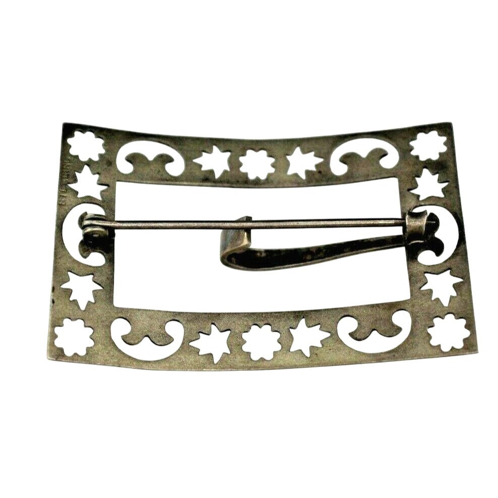 Vintage Sterling Silver Buckle Pin 12.3g
