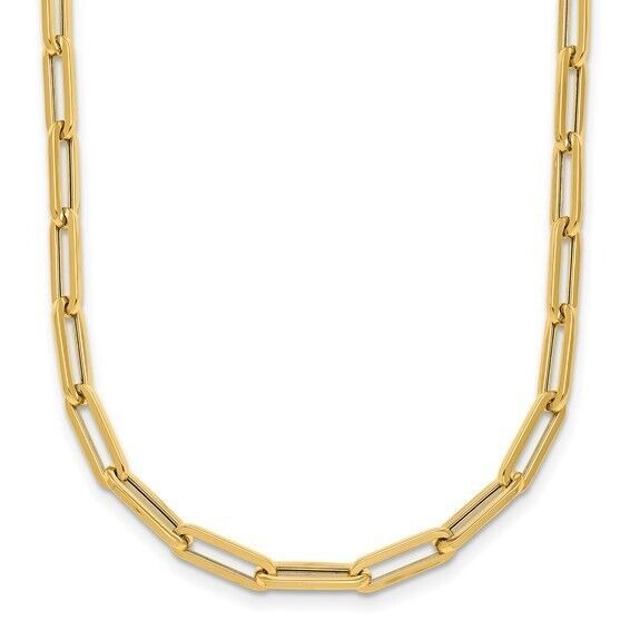 Herco 14K Yellow Gold Polished Paperclip Link 18" Necklace